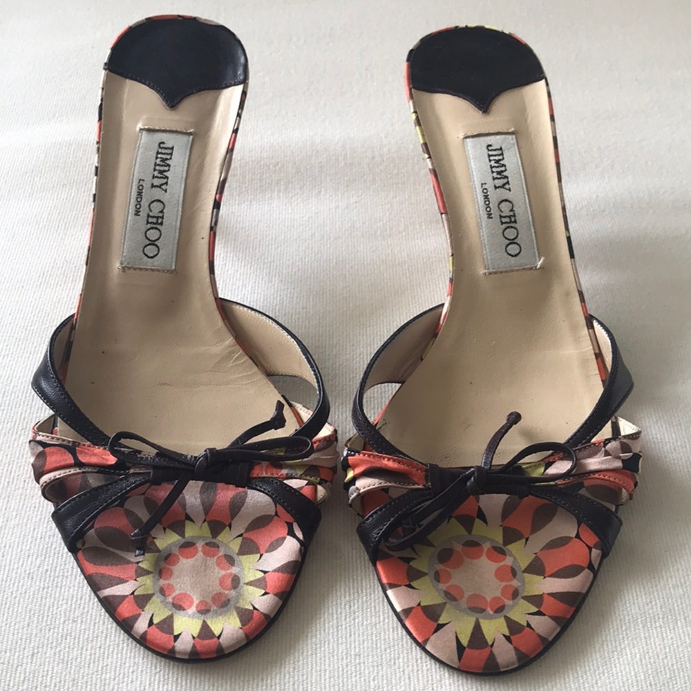Jimmy Choo Strappy Sandal Brown Orange Size 37.5